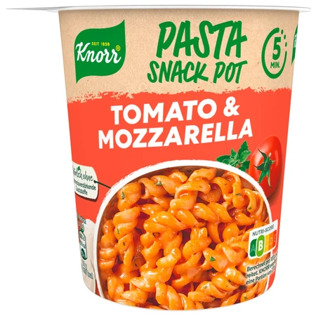Knorr Pasta Snack Tomaten-Mozzarella-Sauce 72g (Nudeln in Tomaten Käse Sauce)