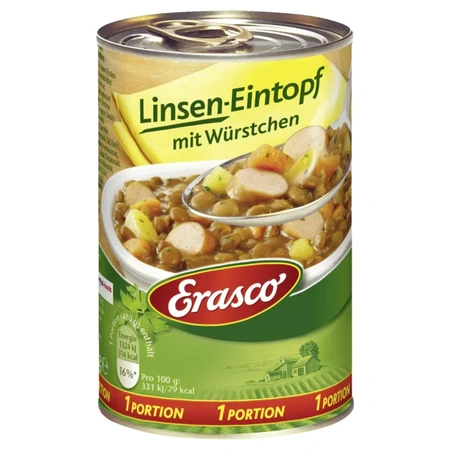 Erasco Linsen Eintopf mit Würstchen 400g