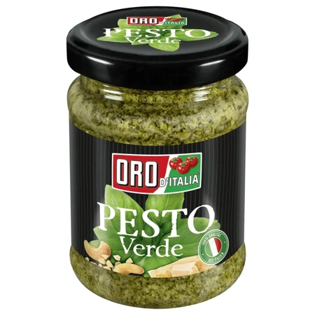 Oro d'Italia Pesto Verde 156ml - Grüne Pesto-Sauce mit Basilikum, Käse und Cashewkernen