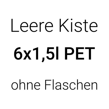 Leere Kiste PET 6x1,5l ohne Flaschen