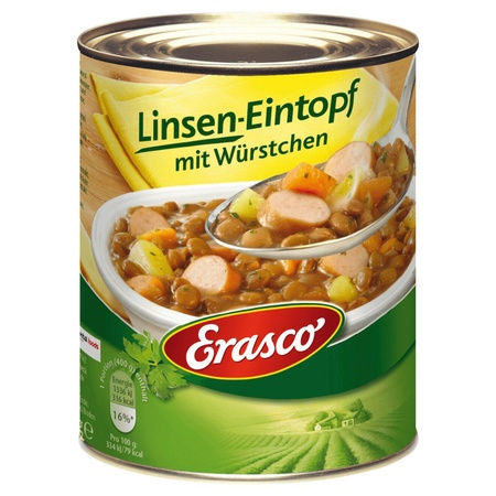 Erasco Linsen-Eintopf mit Würstchen 800g