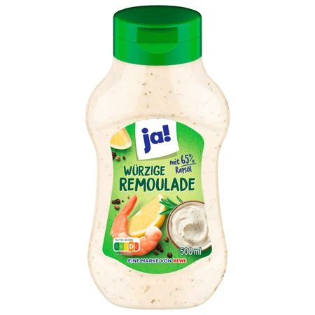ja! Remoulade 500ml (Remoulade mit 65% Rapsöl)