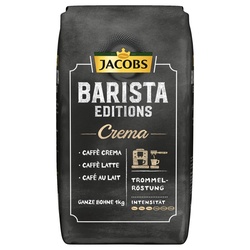 Jacobs Barista Crema Kaffeebohnen 1 Kg (Röstkaffee, ganze Bohnen)