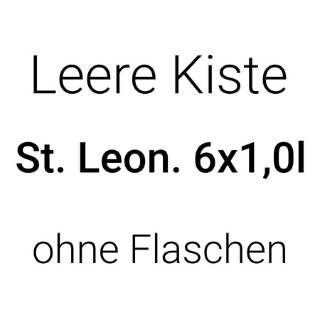 Leere Kiste St. Leon. 6x1,0l ohne Flaschen