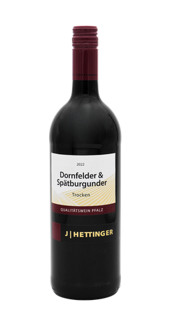 J Hettinger Dornfelder Spätburgunder 1l