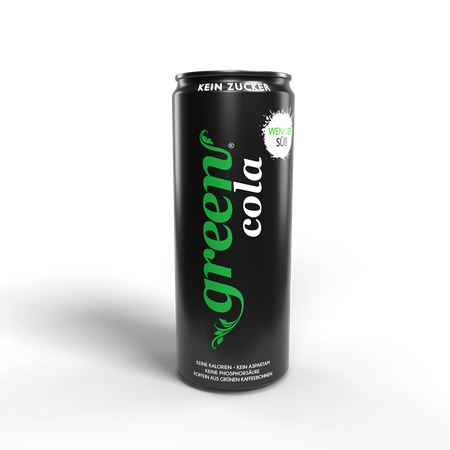 Green Cola Dose 24x0,33l * 0% *0 Zucker , nur 2 Kalorien pro Flasche