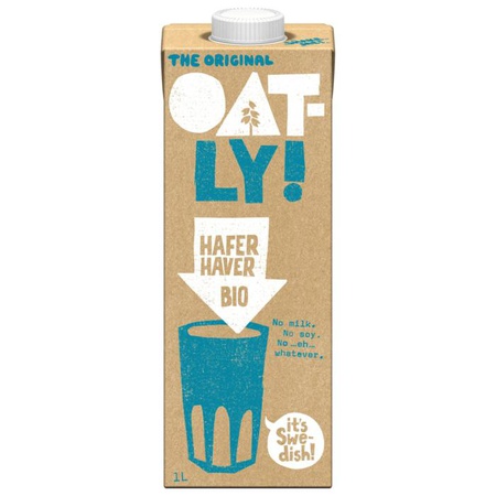 Oatly Bio Hafer-Drink Classic vegan 1l (Frei von Milch und Soja 100% pflanzlich)