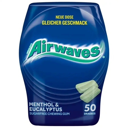 Airwaves Menthol & Eucalyptus Kaugummi 50 Dragees