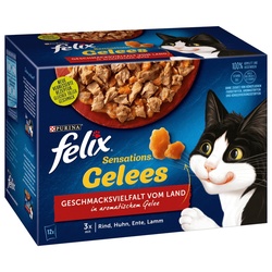 Purina felix Sensations Gelee Geschmacksvielfalt vom Land 12x85g