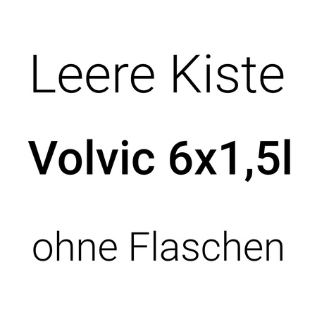 Leere Kiste Volvic 6x1,5l ohne Flaschen