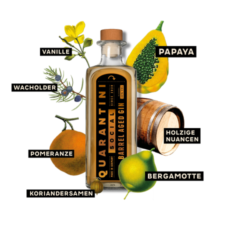 Quarantini Barell Aged Gin 42% 0,5l