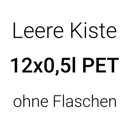 Leere Kiste 12x0,5l PET ohne Flaschen