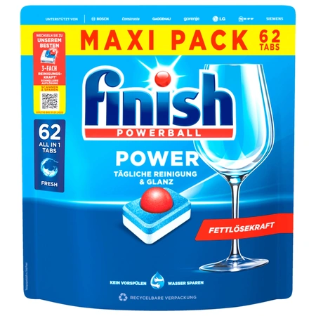 Finish Power All in 1 Spülmaschinentabs 62 Tabs