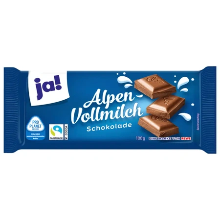 ja! Alpenmilch-Schokolade 100g