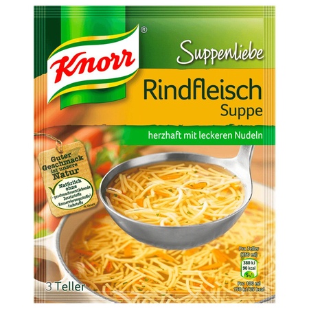 Knorr Suppenliebe Rindfleisch Suppe 3 Teller