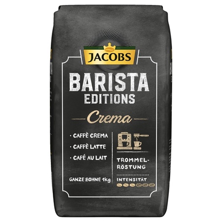 Jacobs Barista Crema Kaffeebohnen 1 Kg (Röstkaffee, ganze Bohnen)