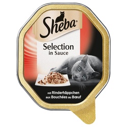 Sheba Selection mit Rinderhäppchen 85g (Katzenfutter-Tiernahrung)