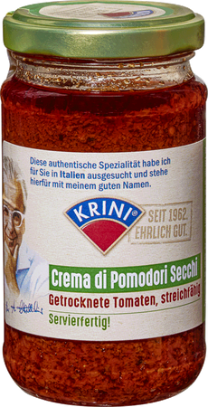 Krini Crema di Pomodori Secchi, Getrocknete Tomaten, streichfähig 212ml