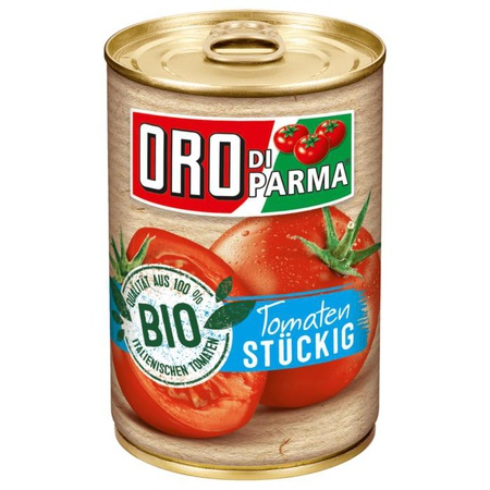 Oro di Parma BIO Stückige Tomaten, 425 ml Dose - stückige geschälte Tomaten