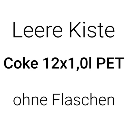 Leere Kiste Coke 12x1,0l ohne Flaschen