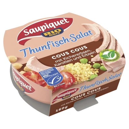 Saupiquet Thunfisch-Salat Cous Cous 160g - Rio Mare, Salat aus Cous Cous, Thunfisch, Gemüse