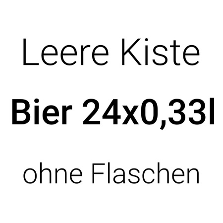 Leere Kiste Bier 24x0,33l ohne Flaschen