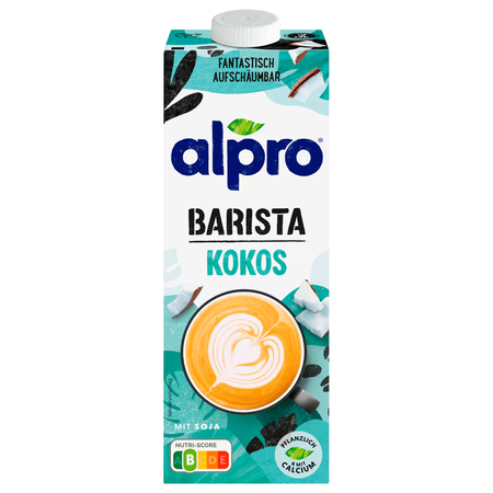 Alpro Kokosnuss-Drink Barista mit Soja vegan 1l