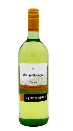 J Hettinger Weißwein Müller-Thurgau trocken 1l (DE-Pfalz QW, Müller-Thurgau Weißwein, trocken)