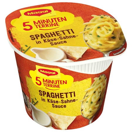 Maggi 5 Minuten Terrine Spaghetti in Käse-Sahne-Sauce 62g