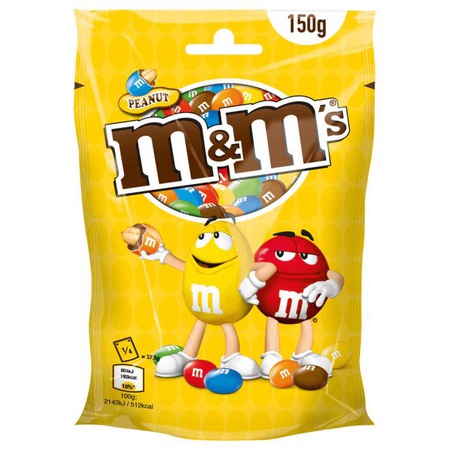 M&M'S Peanut Schokobonbons 150g (Erdnüsse in Milchschokolade mit Zuckerüberzug)
