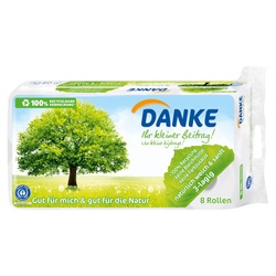 Danke Toilettenpapier 3-lagig 8x150 Blatt