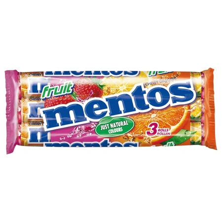 Mentos Kaubonbon Fruit 3x38g