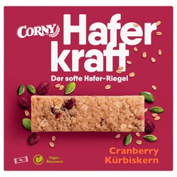 Corny Haferkraft Cranberry-Kürbiskern 4x35g - Hafer Cranberry Kürbiskern Riegel