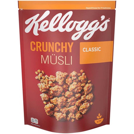 Kelloggs Crunchy Müsli classic 500gr (Knuspermüsli mit Vitaminen und Eisen)