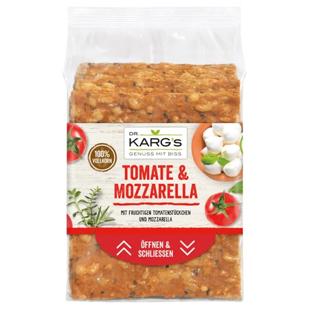 Dr. Karg's Vollkorn-Knäckebrot Tomate-Mozzarella 200g
