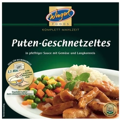 Wingert Foods Puten-Geschnetzeltes 400g - Putengeschnetzeltes mit Gemüse und Reis