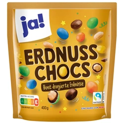 ja! Erdnuss Chocs Bunt 400g - Erdnusskerne in Milchschokolade