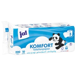 ja! Komofort Toilettenpapier 3-lagig 10x200 Blatt