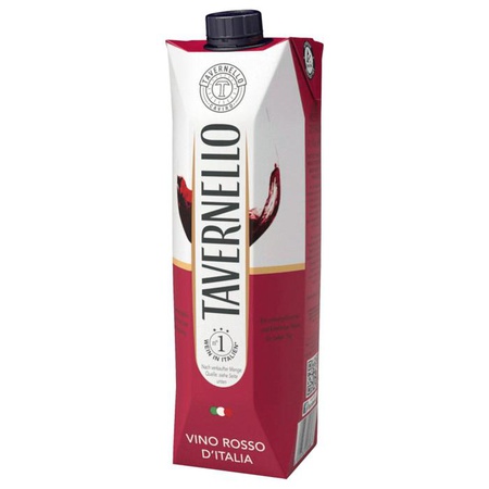 Tavernello Rosso Rotwein Tafelwein trocken 1l (Italien)