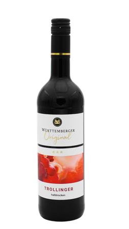 Württemberger Trollinger halbtrocken 0,75l (Rotwein, QbA)