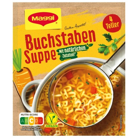 Maggi Buchstaben Suppe, ergibt 1l