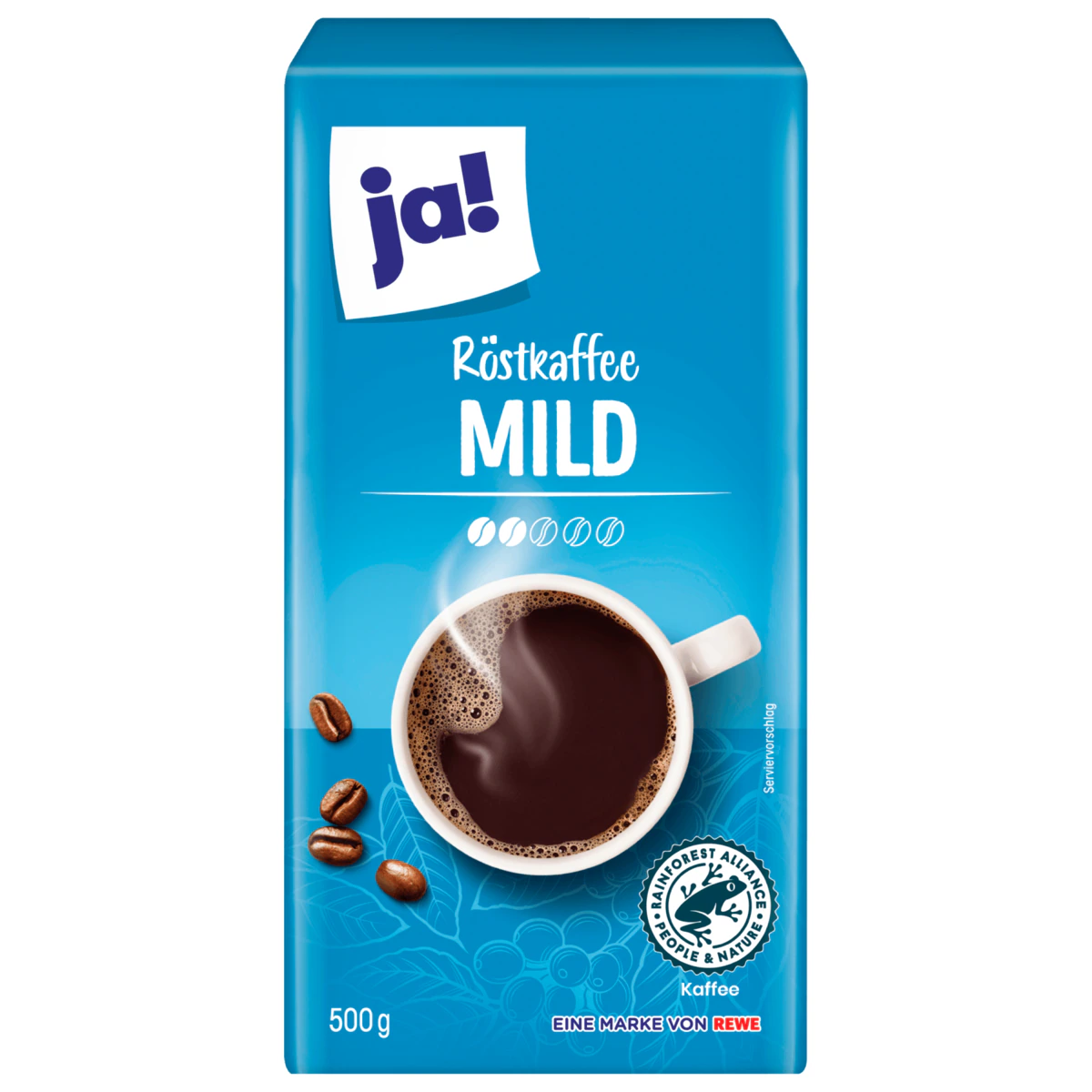ja! Milder Rstkaffee 500g - Gemahlener Rstkaffee